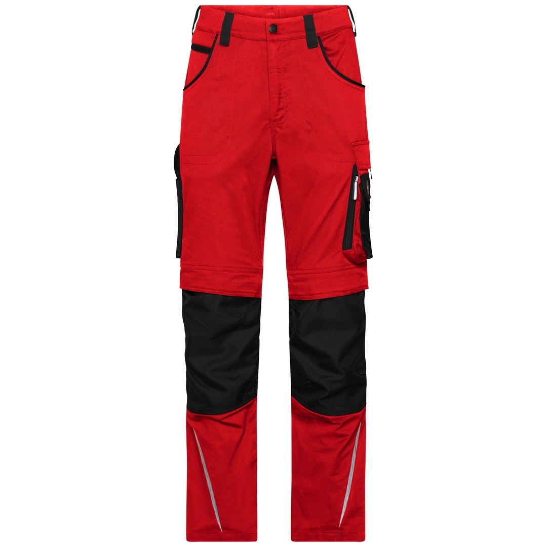 James & Nicholson Arbeitshose schmale Schnittführung JN1832 Gr. 62 red/black