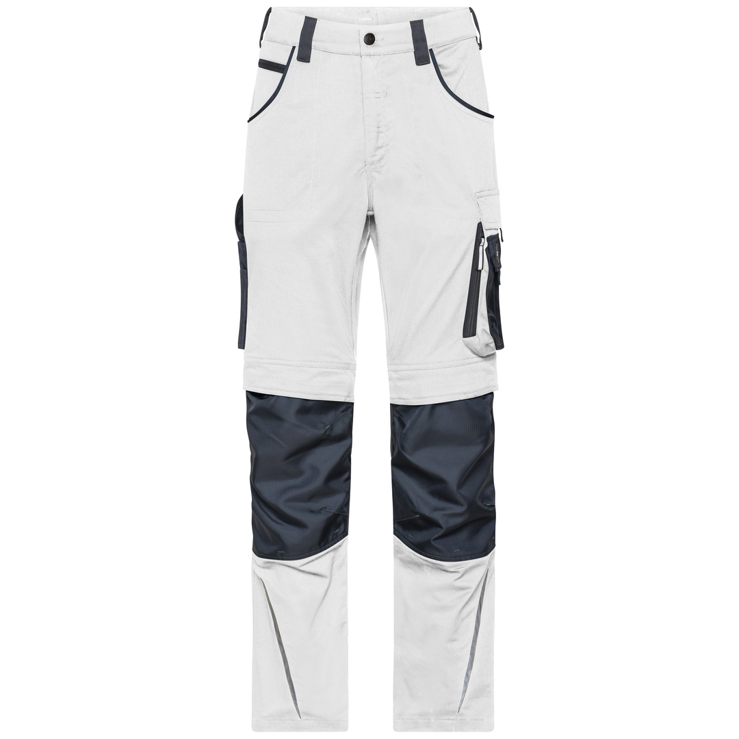 James & Nicholson Arbeitshose schmale Schnittführung JN1832 Gr. 28 white/carbon