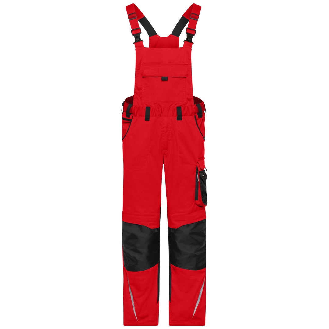 James & Nicholson Latzhose mit elastischen Bund JN1833 Gr. 50 red/black