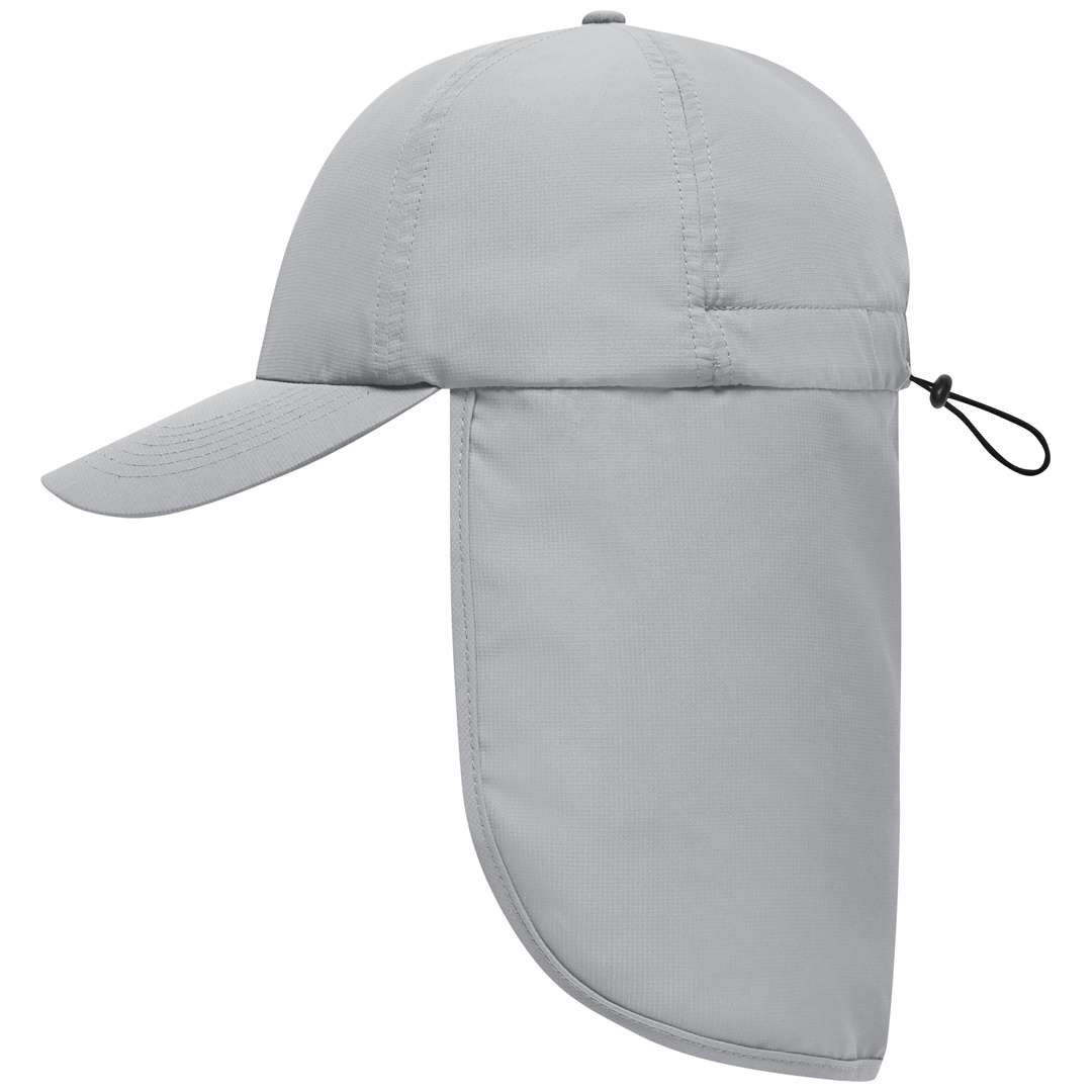 myrtle beach 6 Panel Kappe mit langem Nackenschutz MB6243 Einheitsgröße grey