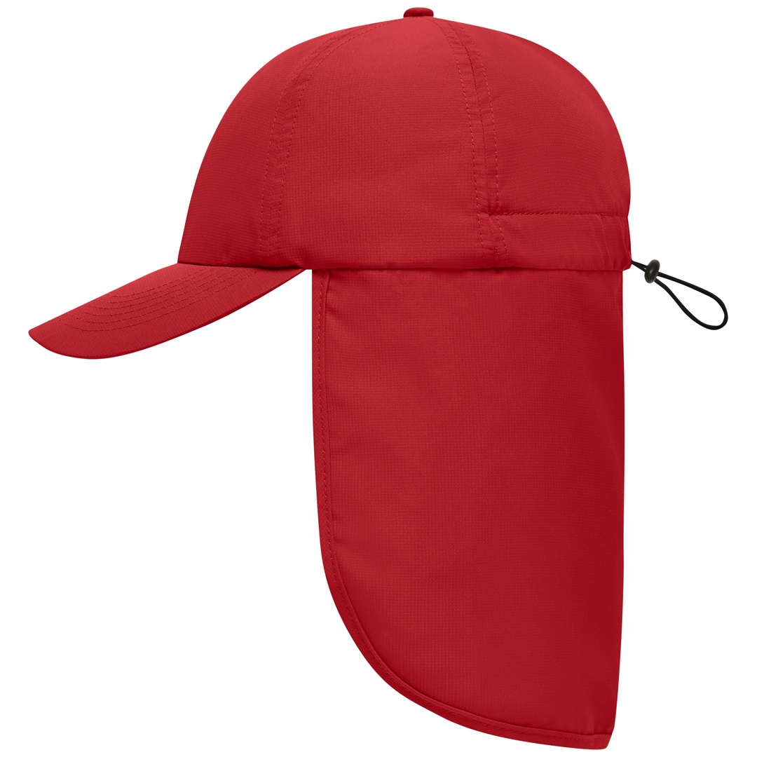myrtle beach 6 Panel Kappe mit langem Nackenschutz MB6243 Einheitsgröße red