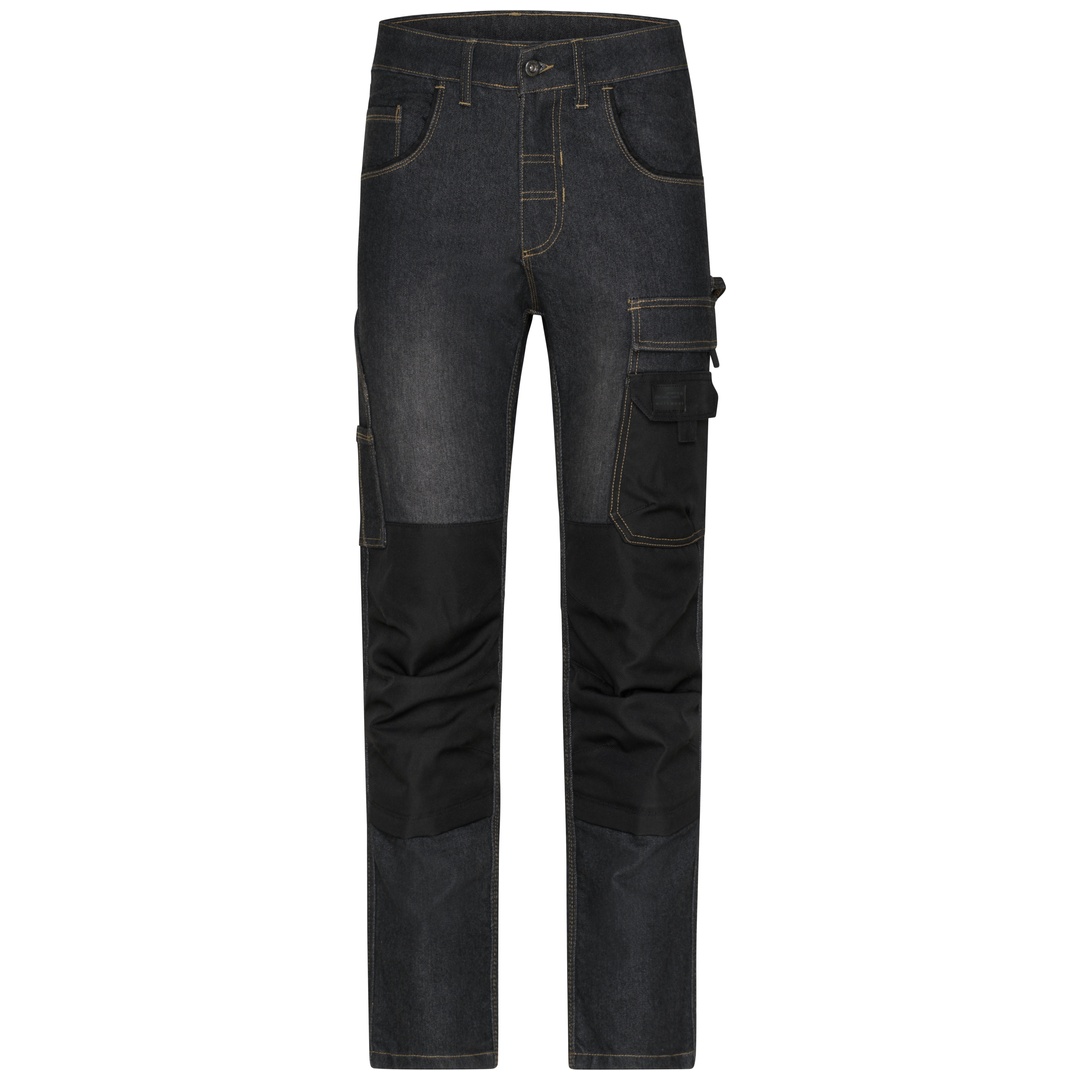 James & Nicholson Arbeitsjeanshose Stretch JN875 Gr. 58 black-denim
