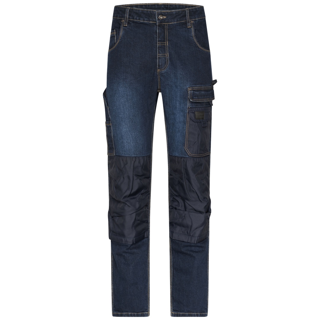 James & Nicholson Arbeitsjeanshose Stretch JN875 Gr. 46 blue-denim