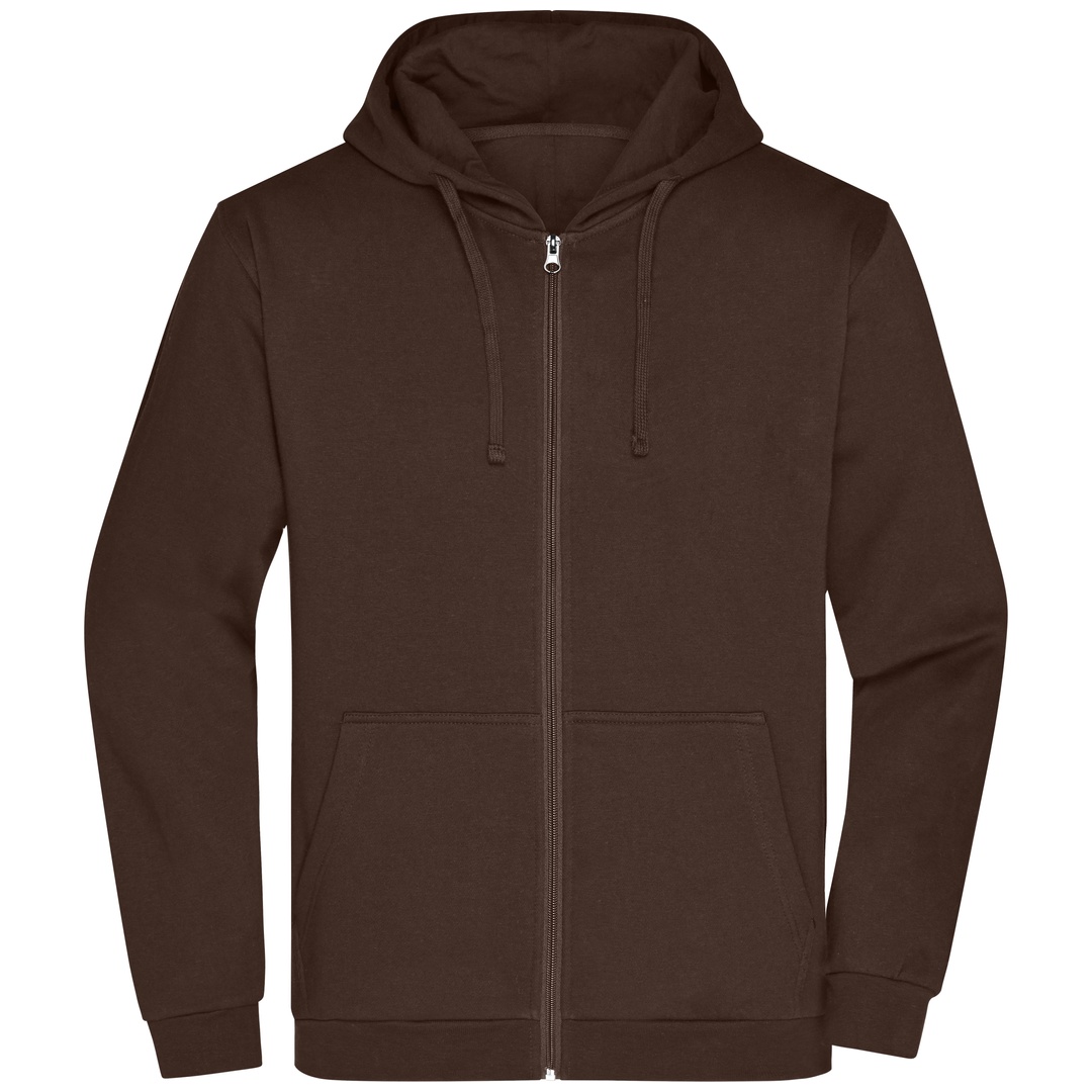 James & Nicholson Sweatjacke mit Kapuze Herren JN756 Gr. L brown