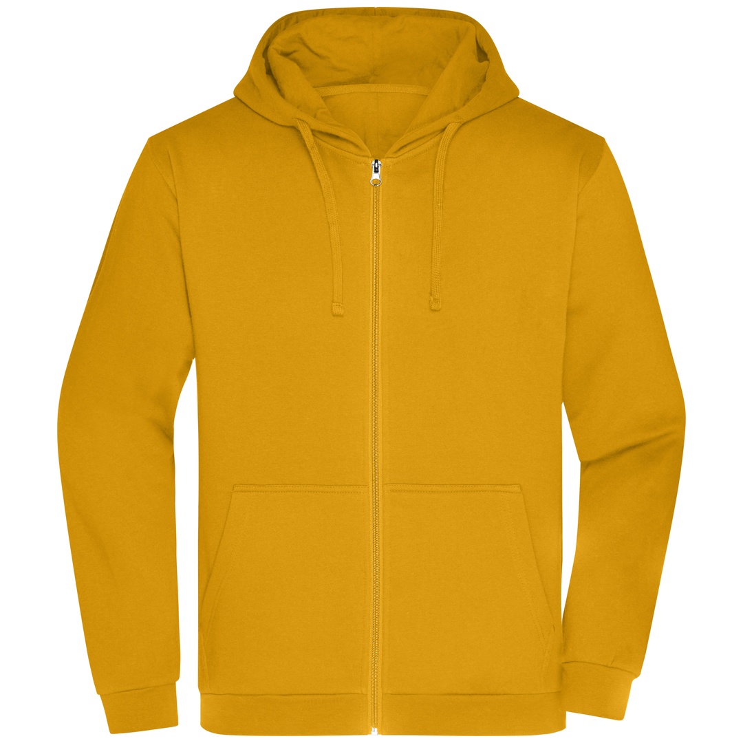 James & Nicholson Sweatjacke mit Kapuze Herren JN756 Gr. S gold-yellow