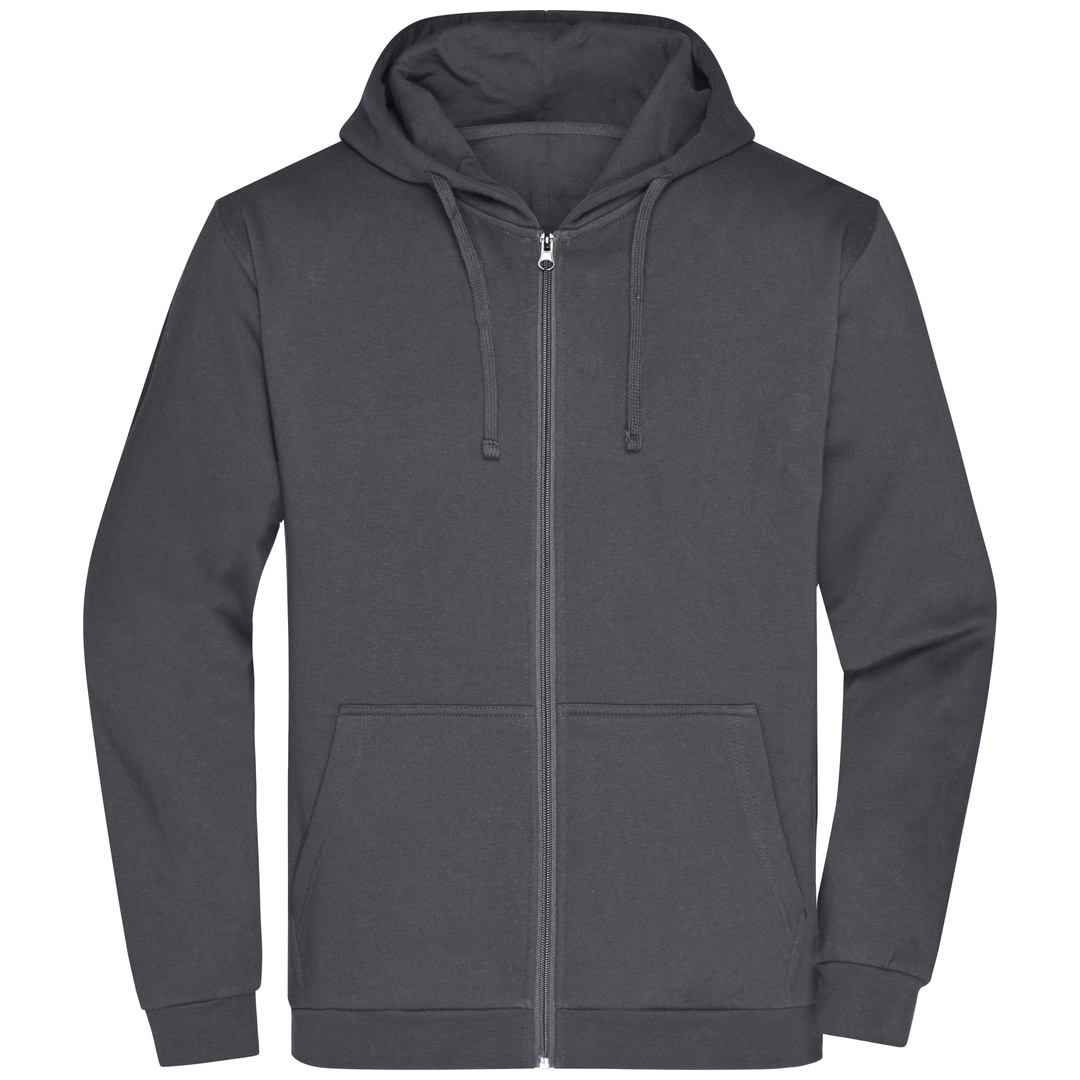 James & Nicholson Sweatjacke mit Kapuze Herren JN756 Gr. L graphite