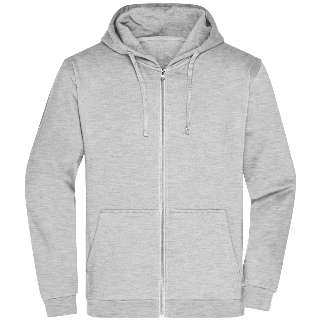 James & Nicholson Sweatjacke mit Kapuze Herren JN756 Gr. XL grey-heather