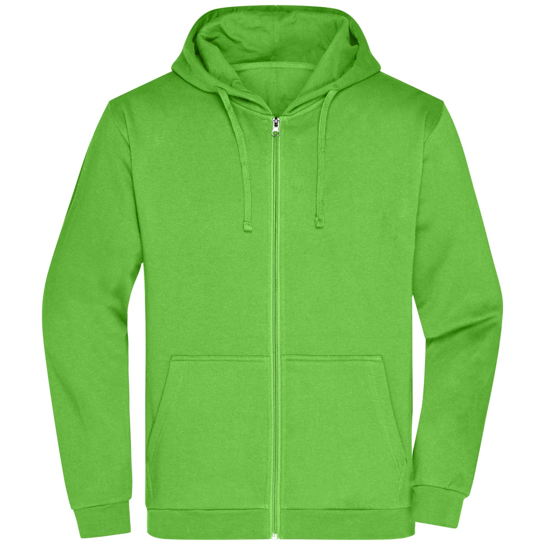 James & Nicholson Sweatjacke mit Kapuze Herren JN756 Gr. L lime-green