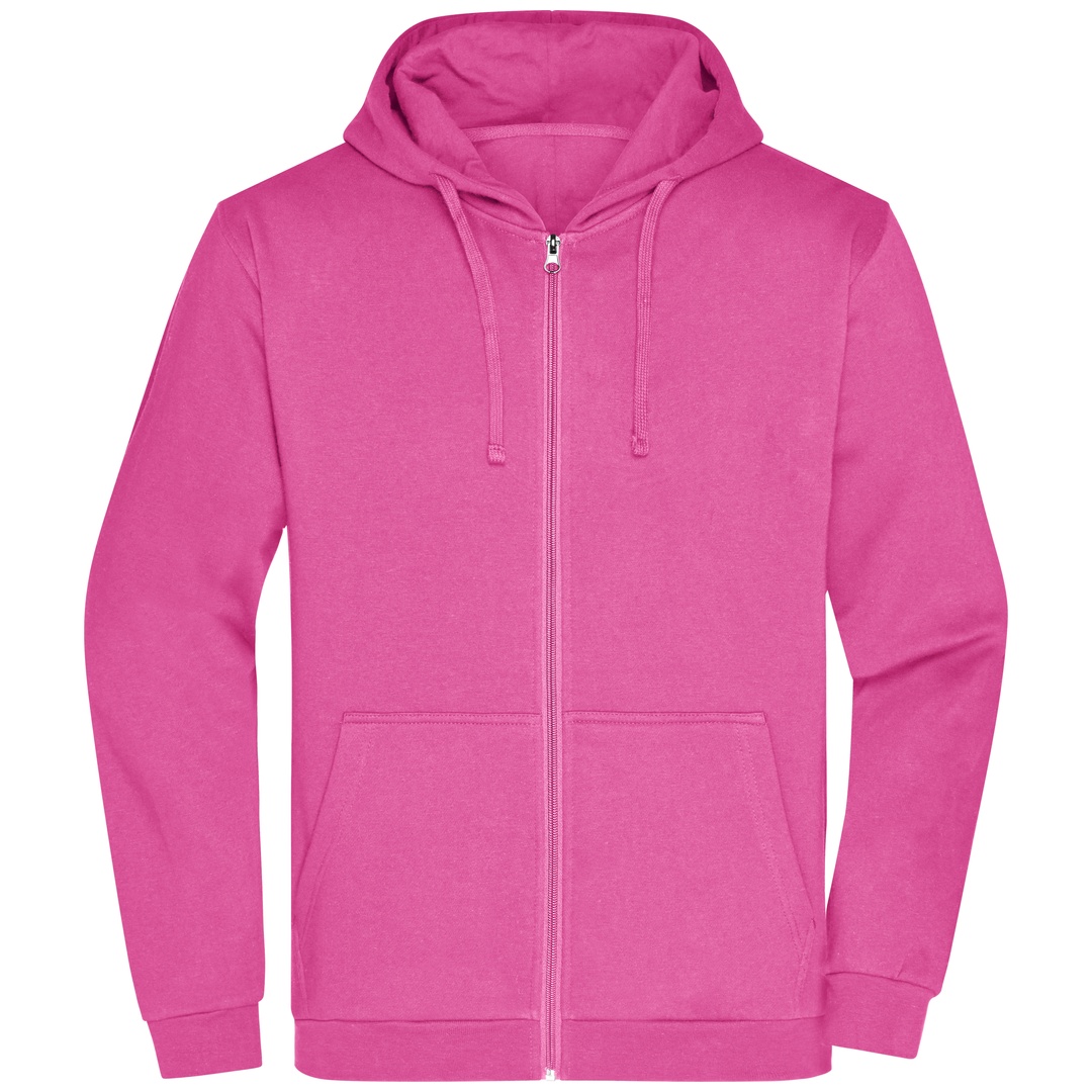 James & Nicholson Sweatjacke mit Kapuze Herren JN756 Gr. 3XL pink