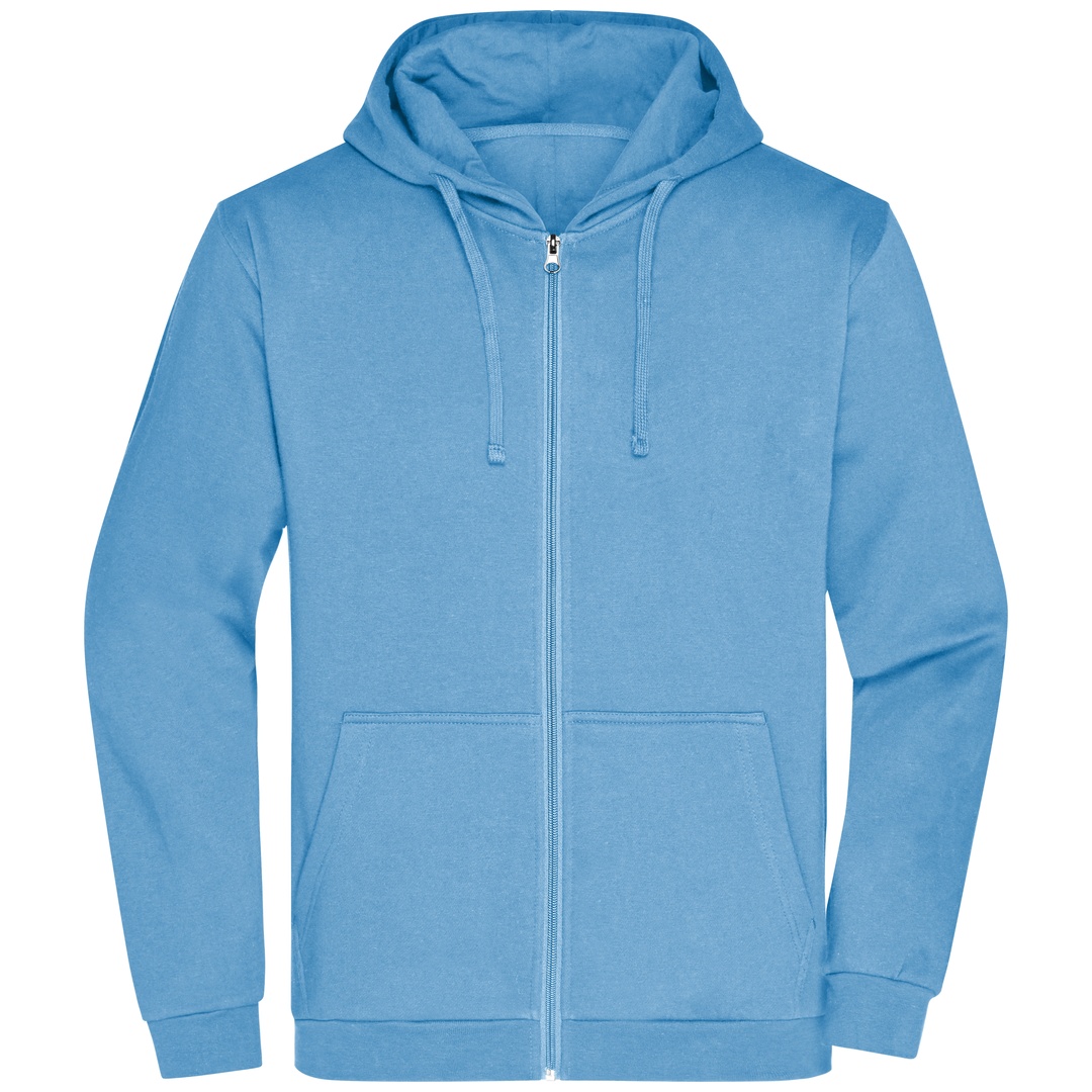 James & Nicholson Sweatjacke mit Kapuze Herren JN756 Gr. XL sky-blue