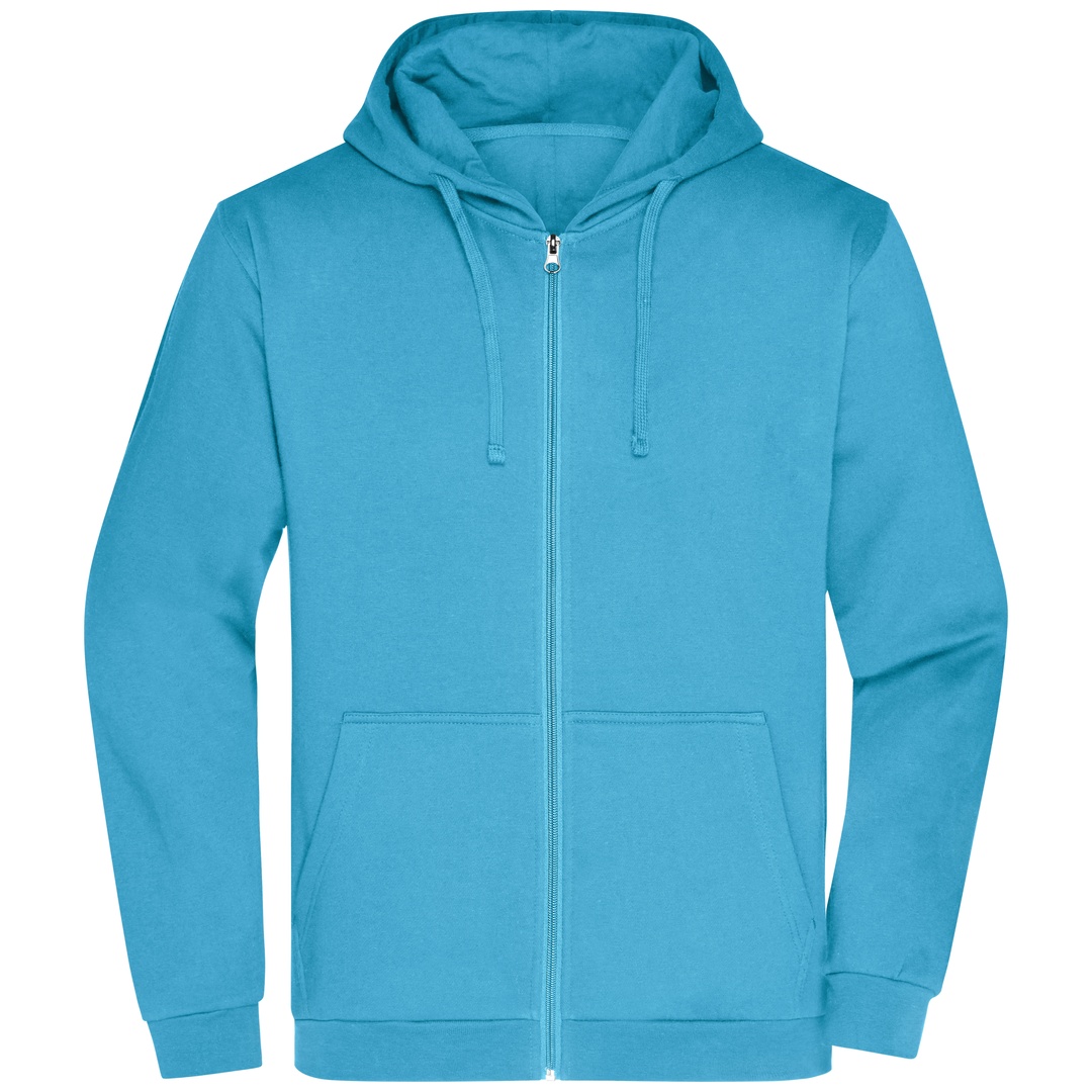 James & Nicholson Sweatjacke mit Kapuze Herren JN756 Gr. M turquoise