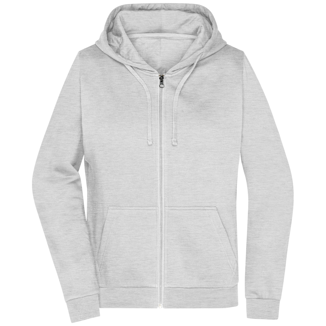 James & Nicholson Sweatjacke mit Kapuze Damen JN755 Gr. XL ash