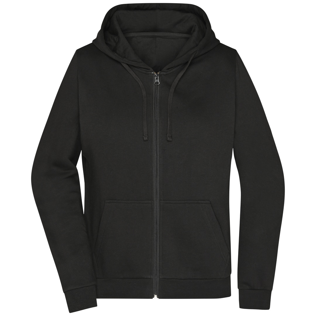 James & Nicholson Sweatjacke mit Kapuze Damen JN755 Gr. 2XL black