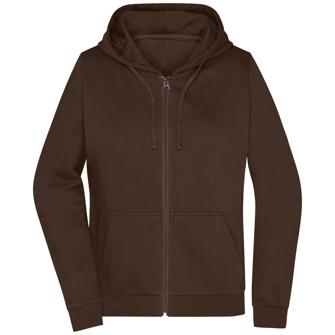 James & Nicholson Sweatjacke mit Kapuze Damen JN755 Gr. XS brown