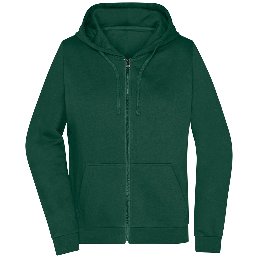 James & Nicholson Sweatjacke mit Kapuze Damen JN755 Gr. L dark-green