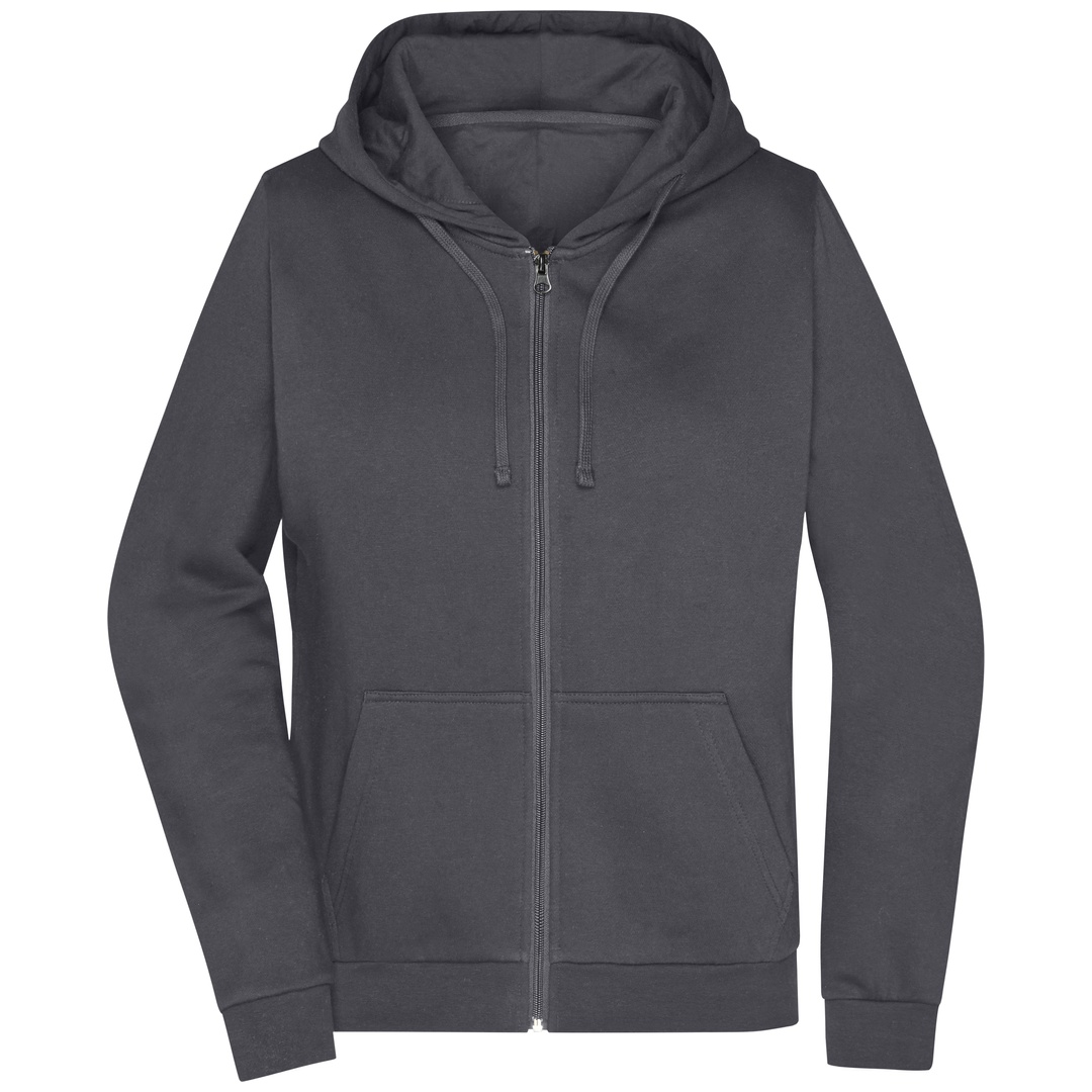 James & Nicholson Sweatjacke mit Kapuze Damen JN755 Gr. L graphite