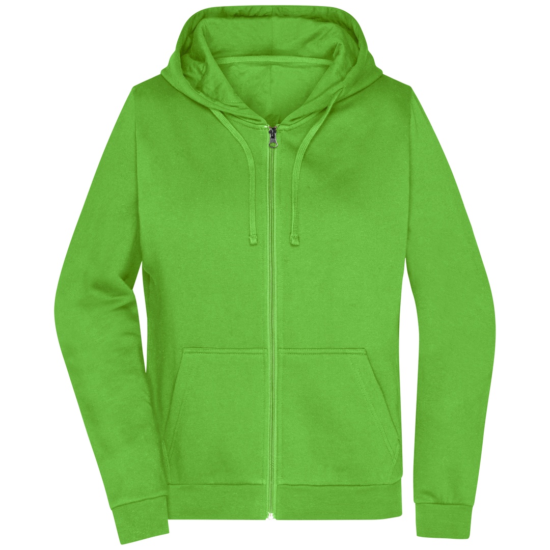 James & Nicholson Sweatjacke mit Kapuze Damen JN755 Gr. M lime-green
