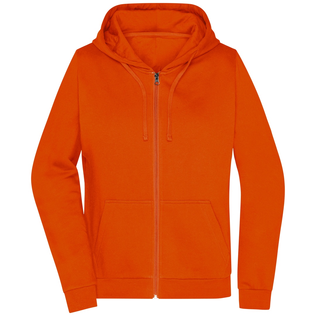 James & Nicholson Sweatjacke mit Kapuze Damen JN755 Gr. L orange