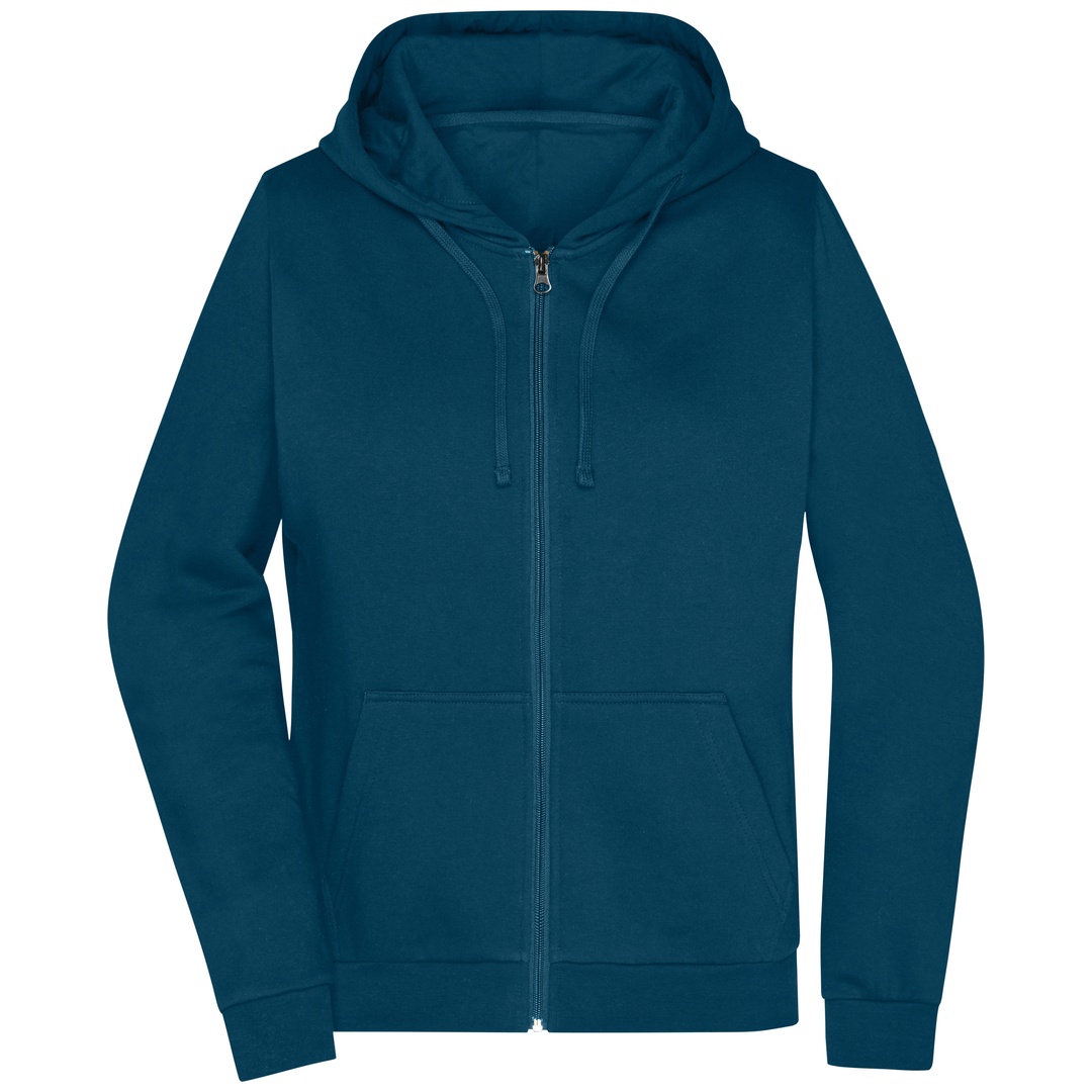 James & Nicholson Sweatjacke mit Kapuze Damen JN755 Gr. M petrol