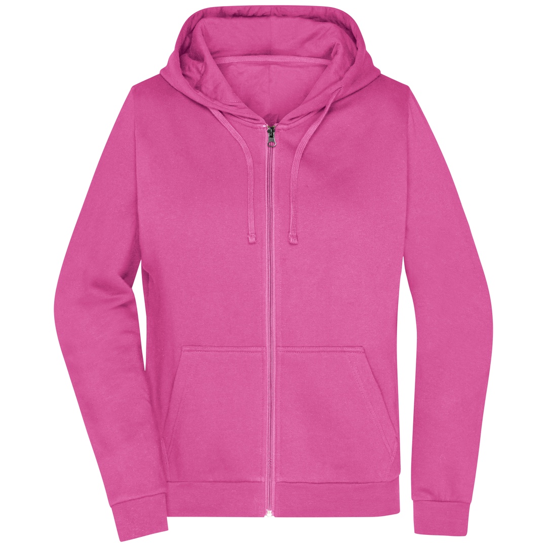 James & Nicholson Sweatjacke mit Kapuze Damen JN755 Gr. M pink