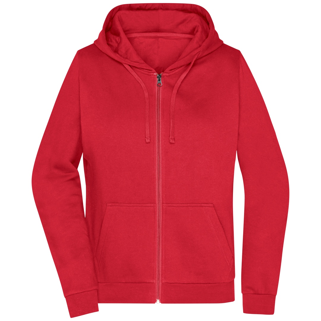 James & Nicholson Sweatjacke mit Kapuze Damen JN755 Gr. S red