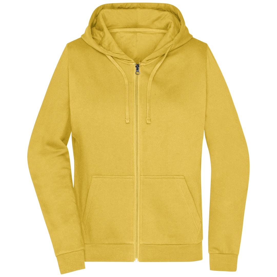 James & Nicholson Sweatjacke mit Kapuze Damen JN755 Gr. M yellow