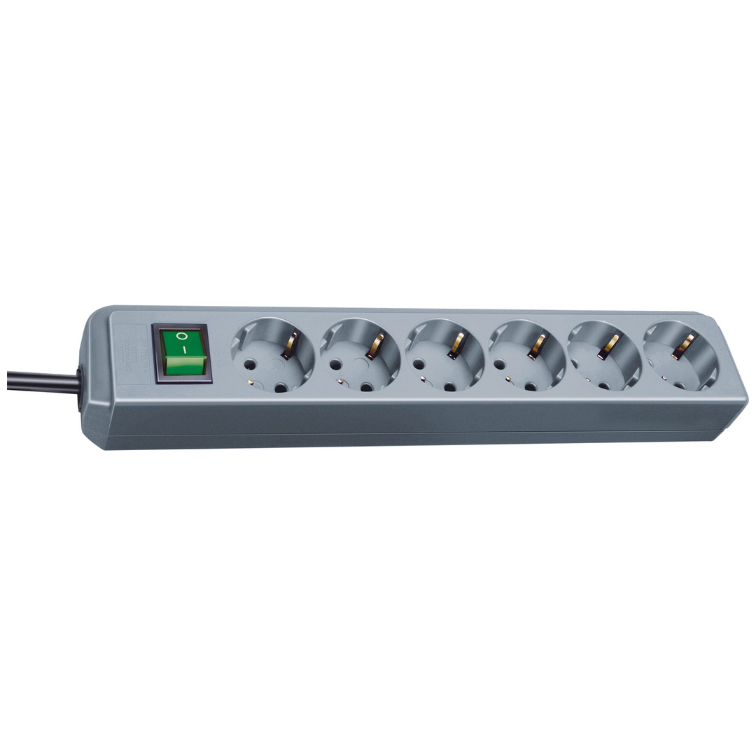 Eco multiprise 1,5 m 6 sortie(s) CA Gris
