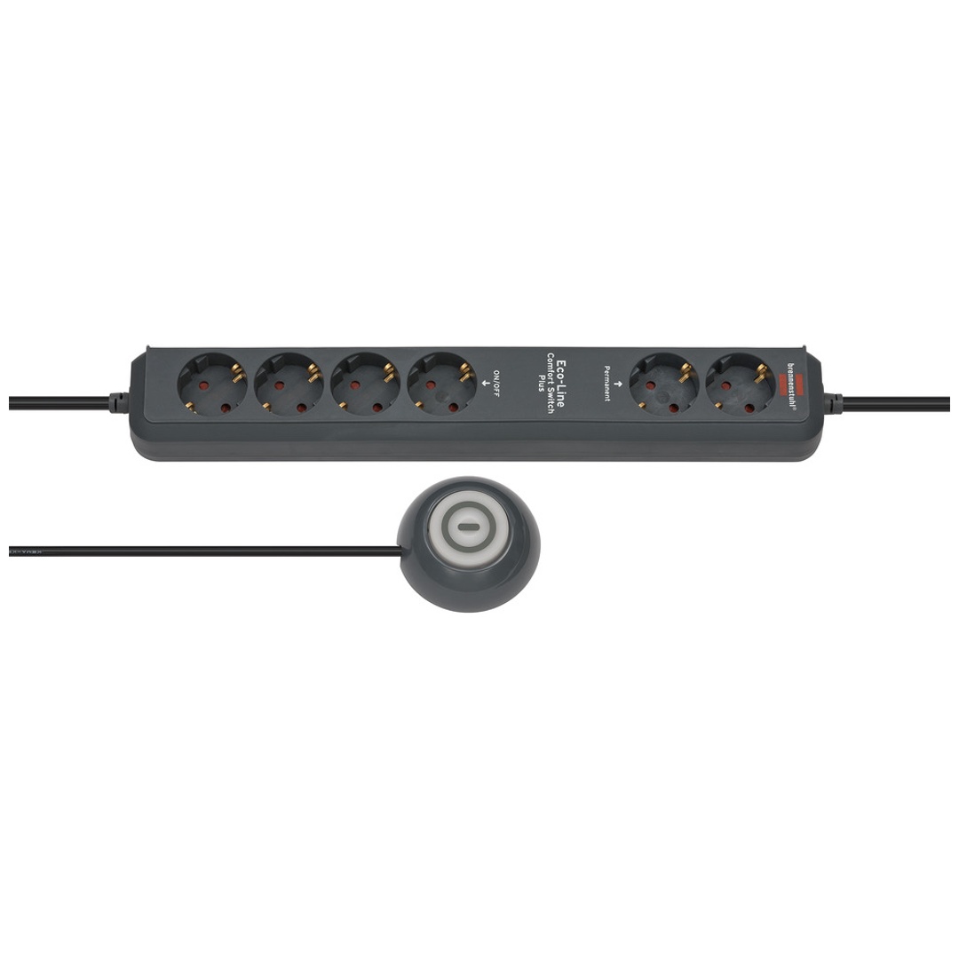 Eco-Line Comfort Switch multiprise 2 m 6 sortie(s) CA Anthracite