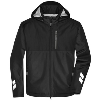 James & Nicholson wasserdichte Arbeitsjacke JN1815 Gr. 3XL black/black