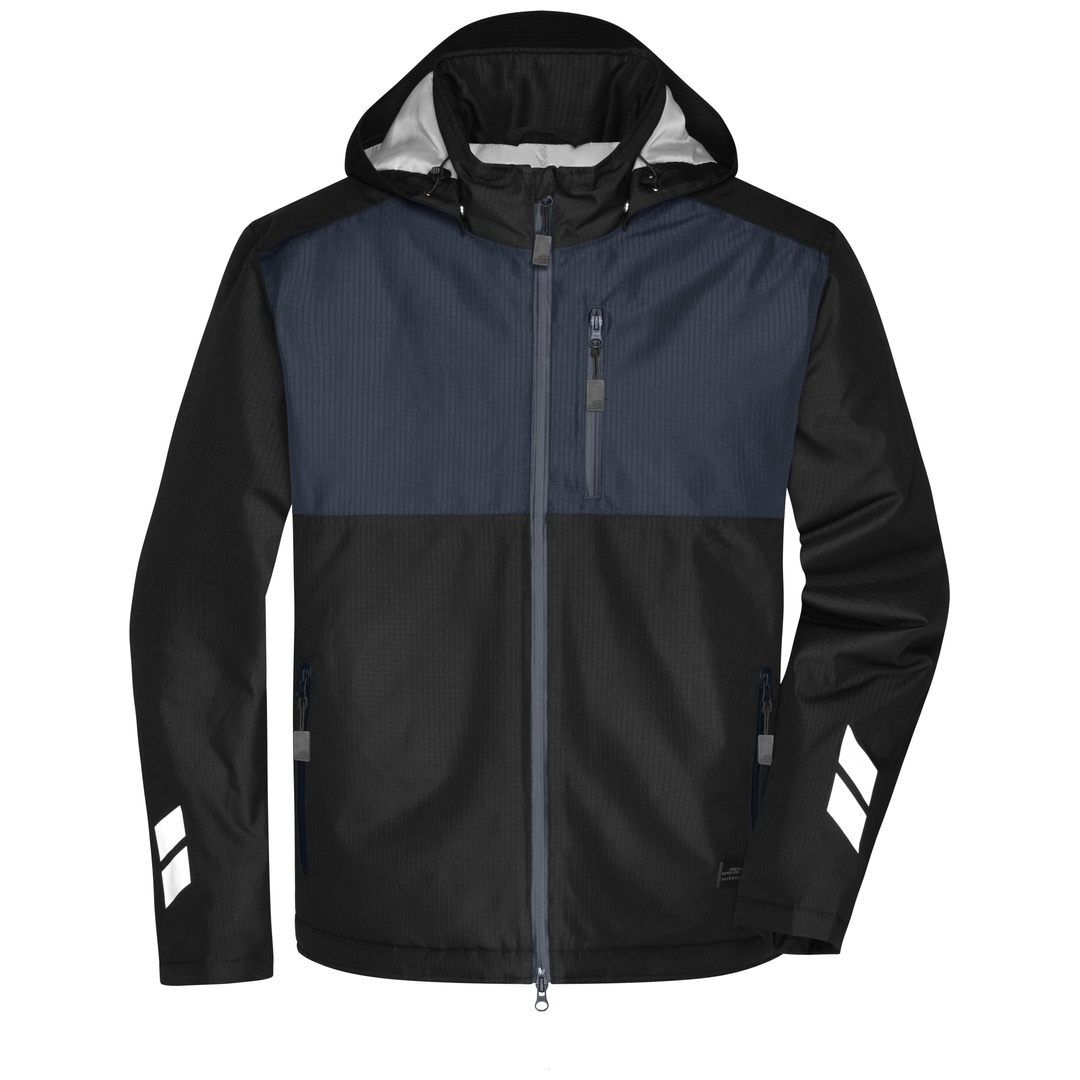 James & Nicholson wasserdichte Arbeitsjacke JN1815 Gr. 4XL black/carbon