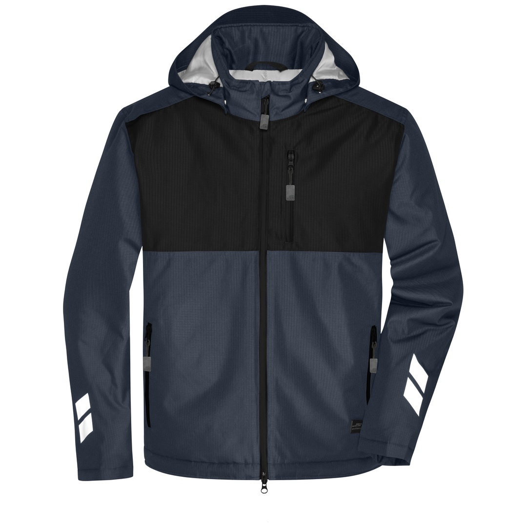 James & Nicholson wasserdichte Arbeitsjacke JN1815 Gr. L carbon/black