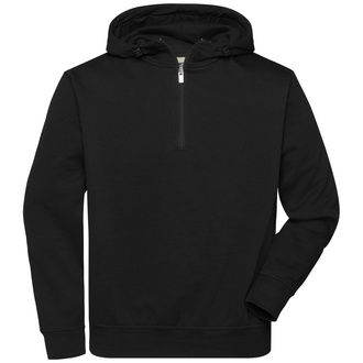 James & Nicholson Sweatshirt mit Reißverschluss und Kapuze JN839 Gr. L black