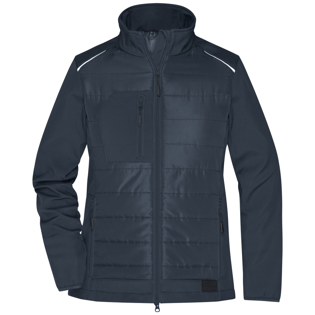 James & Nicholson Softshelljacke Materialmix Damen JN1819 Gr. S carbon/carbon