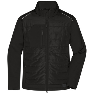 James & Nicholson Softshelljacke Materialmix Herren JN1820 Gr. 4XL black/black