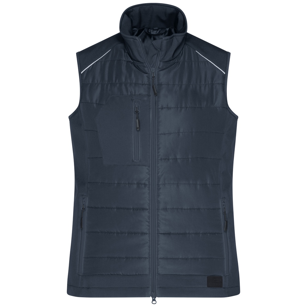 James & Nicholson Softshellweste Materialmix Damen JN1821 Gr. 4XL carbon/carbon