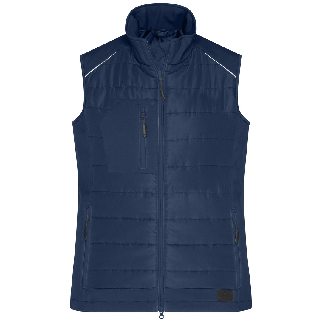 James & Nicholson Softshellweste Materialmix Damen JN1821 Gr. 4XL navy/navy