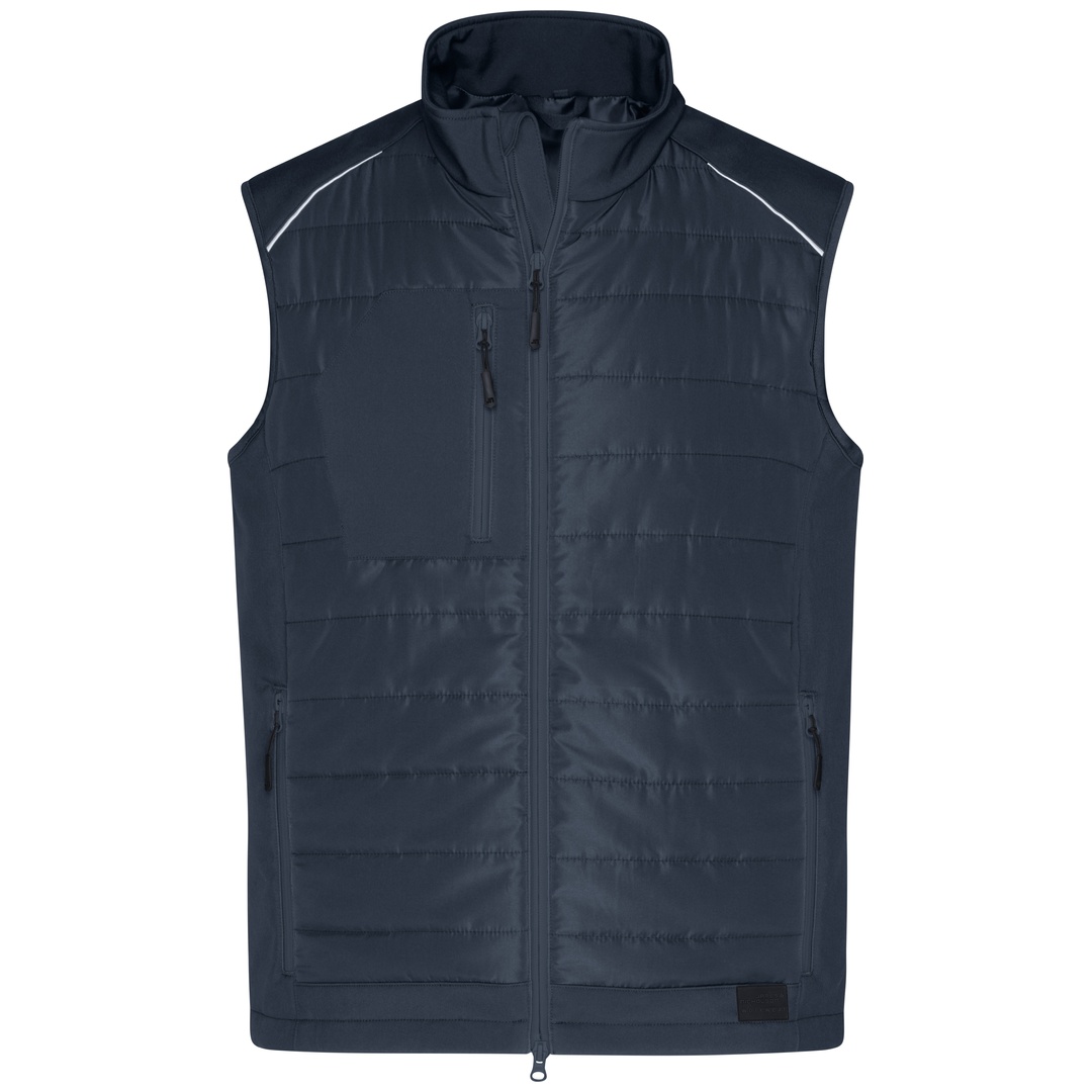 James & Nicholson Softshellweste Materialmix Herren JN1822 Gr. 2XL carbon/carbon