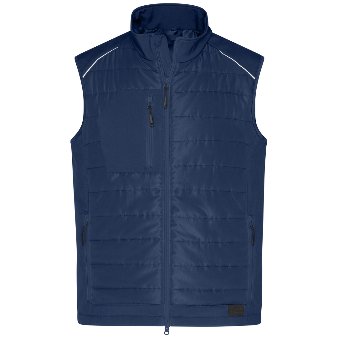 James & Nicholson Softshellweste Materialmix Herren JN1822 Gr. 2XL navy/navy