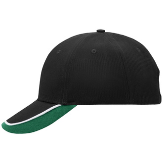 myrtle beach 6 Panel Cap mit extravaganter, dreifarbiger Sandwich-Lösung MB049 Gr. one size black/white/dark-green