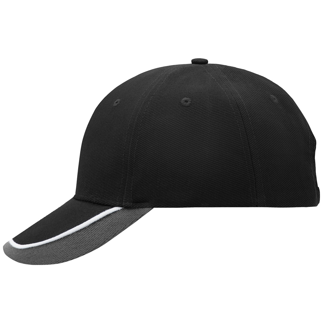 myrtle beach 6 Panel Kappe dreifarbig MB049 Einheitsgröße black/white/light-grey
