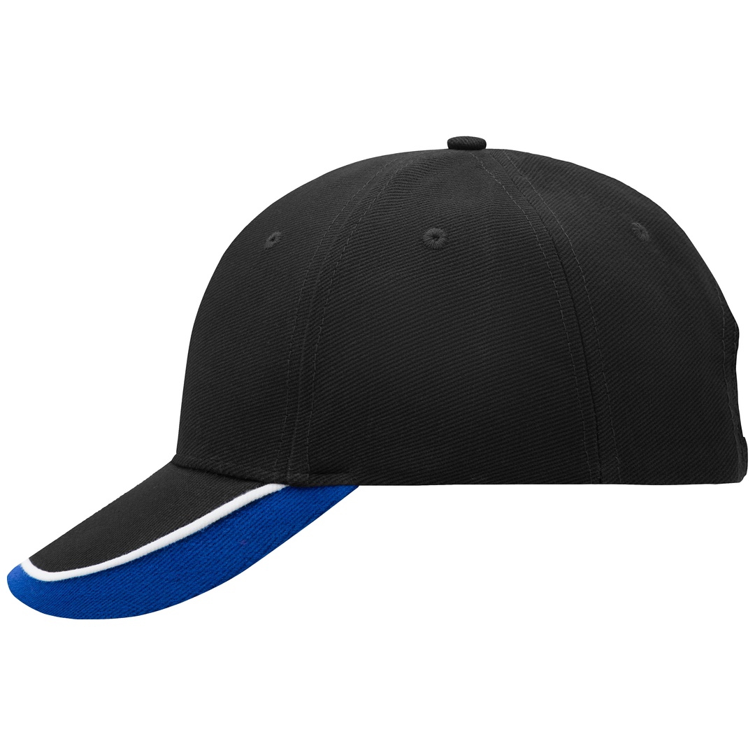 myrtle beach 6 Panel Kappe dreifarbig MB049 Einheitsgröße black/white/royal