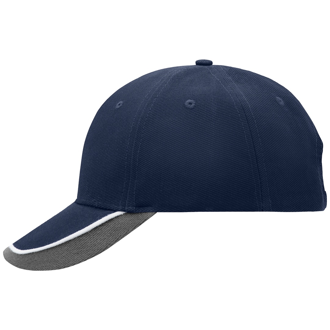 myrtle beach 6 Panel Kappe dreifarbig MB049 Einheitsgröße navy/white/light-grey