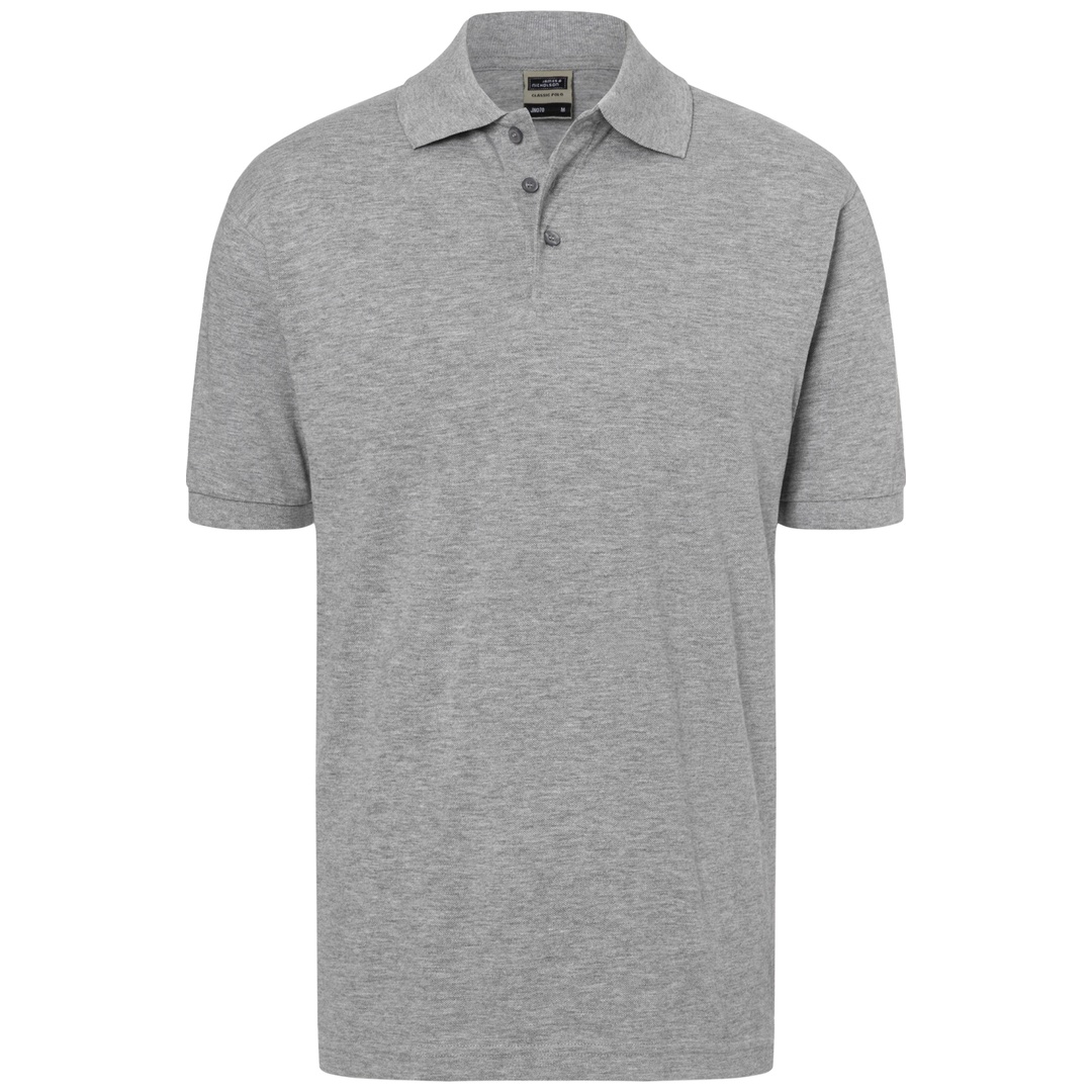 James & Nicholson Poloshirt Herren JN070 Gr. L grey-heather