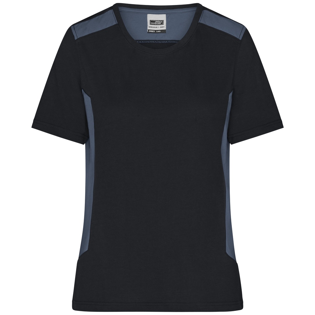 James & Nicholson Workwear T-Shirt Damen JN1823 Gr. L black/carbon