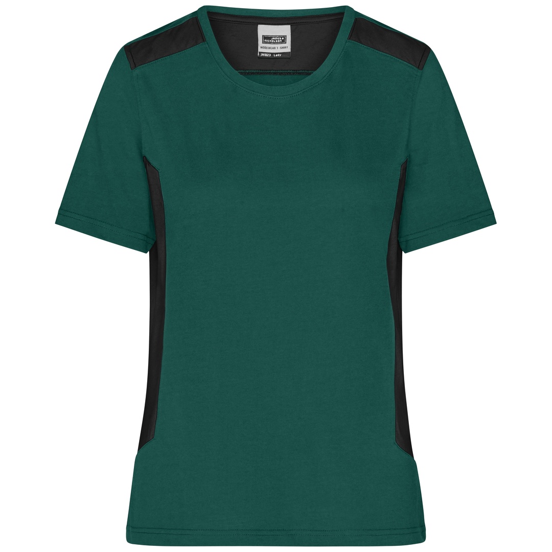 James & Nicholson Workwear T-Shirt Damen JN1823 Gr. XS dark-green/black