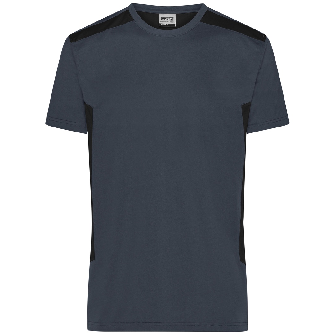 James & Nicholson Workwear T-Shirt Herren JN1824 Gr. M carbon/black
