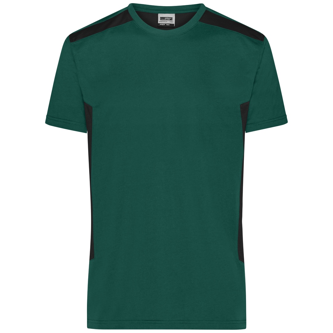 James & Nicholson Workwear T-Shirt Herren JN1824 Gr. XS dark-green/black