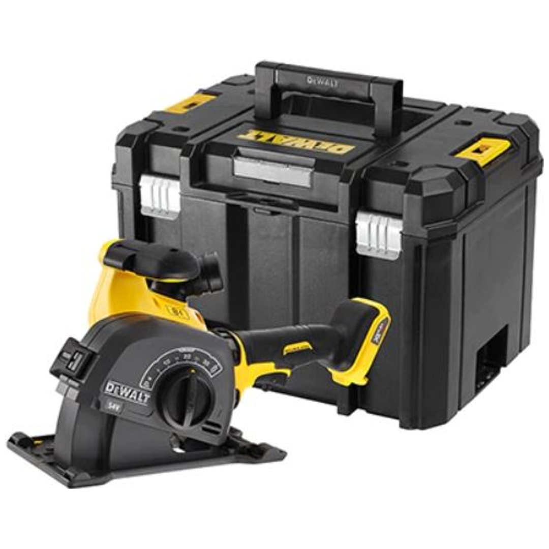 DeWalt Akku-Mauernutfräse 54 V 125mm (bürstenlos), incl. Zubehör, TSTAK-Box