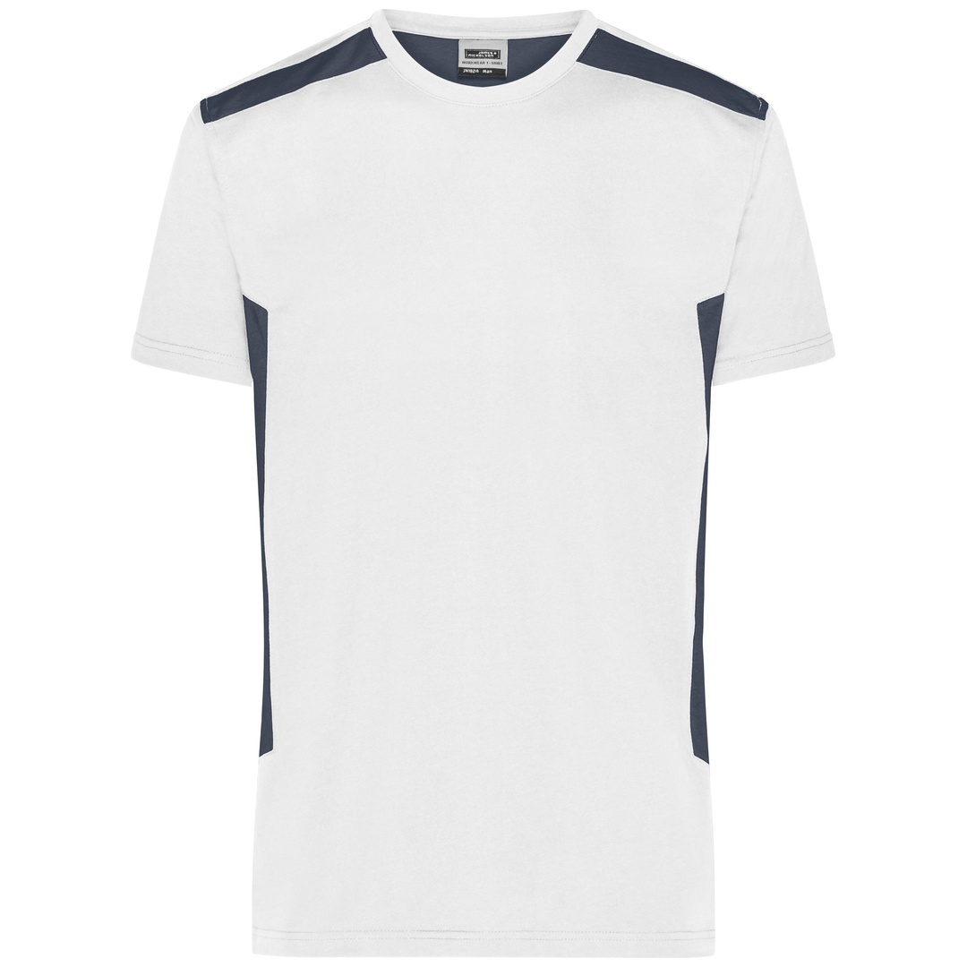 James & Nicholson Workwear T-Shirt Herren JN1824 Gr. 5XL white/carbon