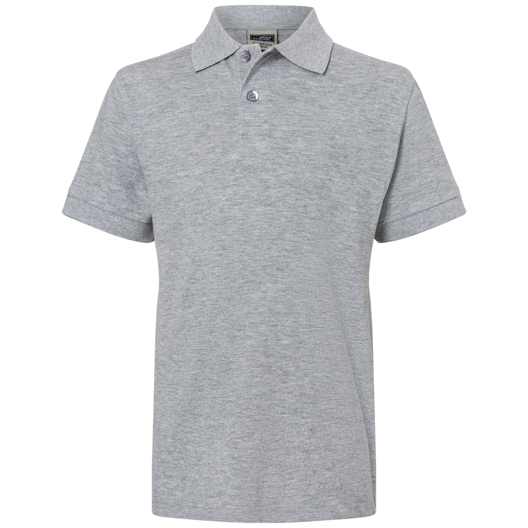 James & Nicholson Poloshirt Kinder JN070K Gr. L-134/140 grey-heather